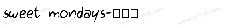 sweet mondays字体转换